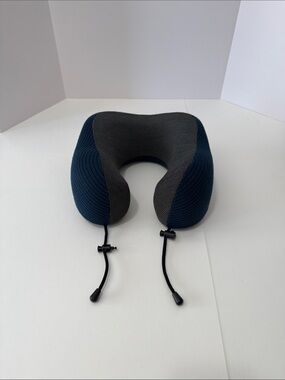 Napfun Memory Foam Travel Neck Pillow - Blue and Gray Support